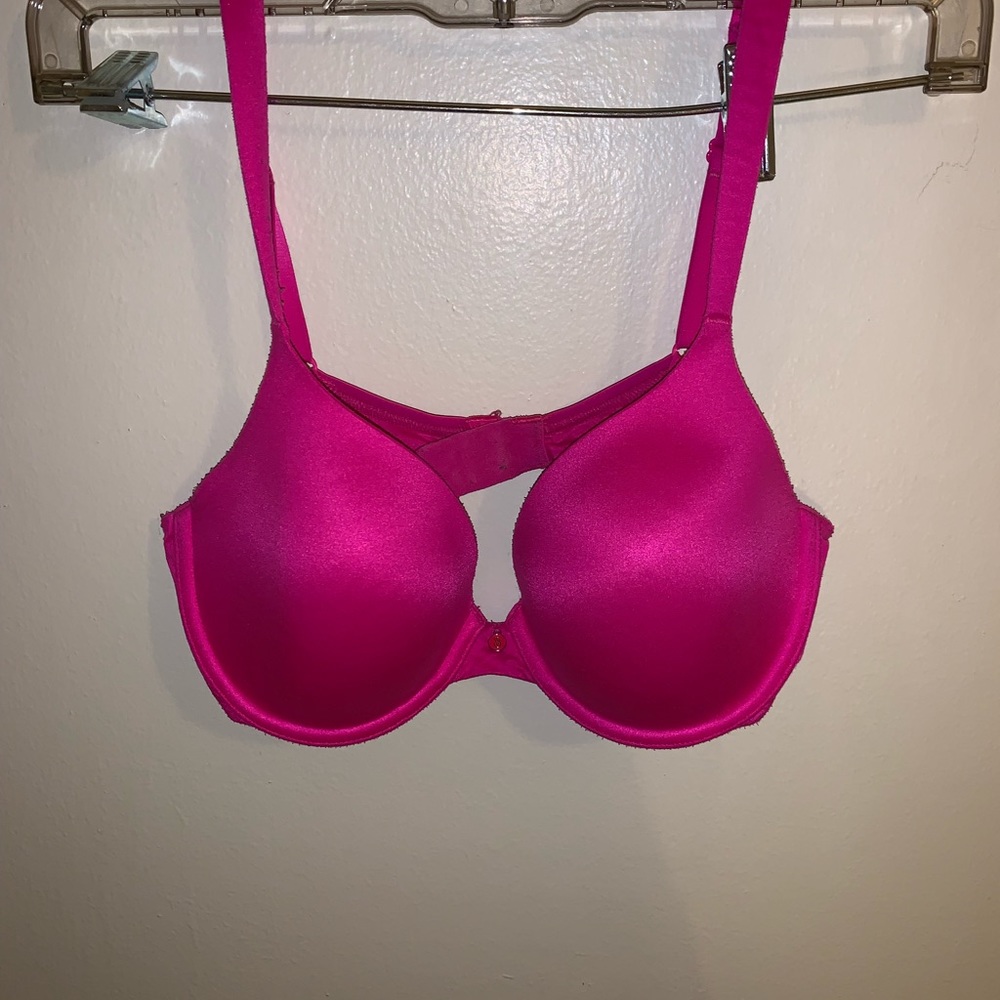 Hot pink bra
